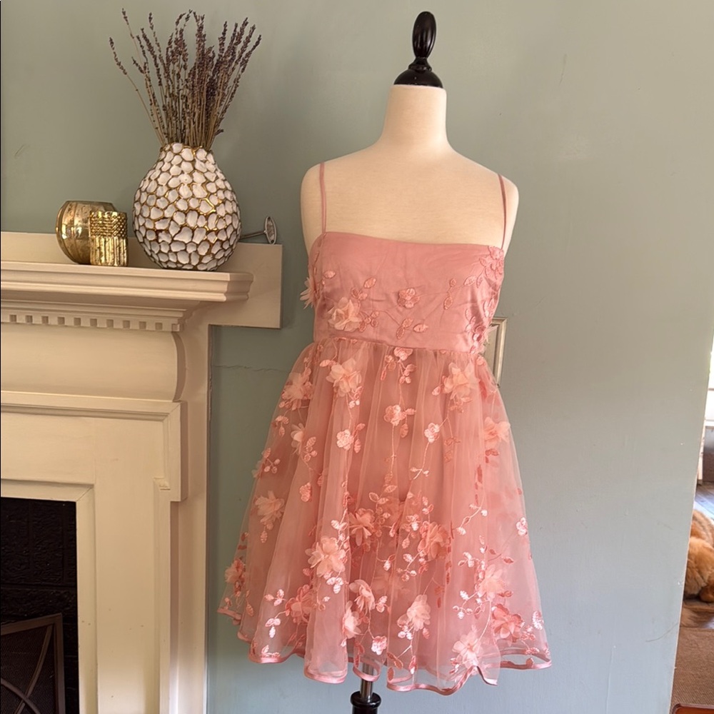 Windsor Pink Floral Dress - Size L